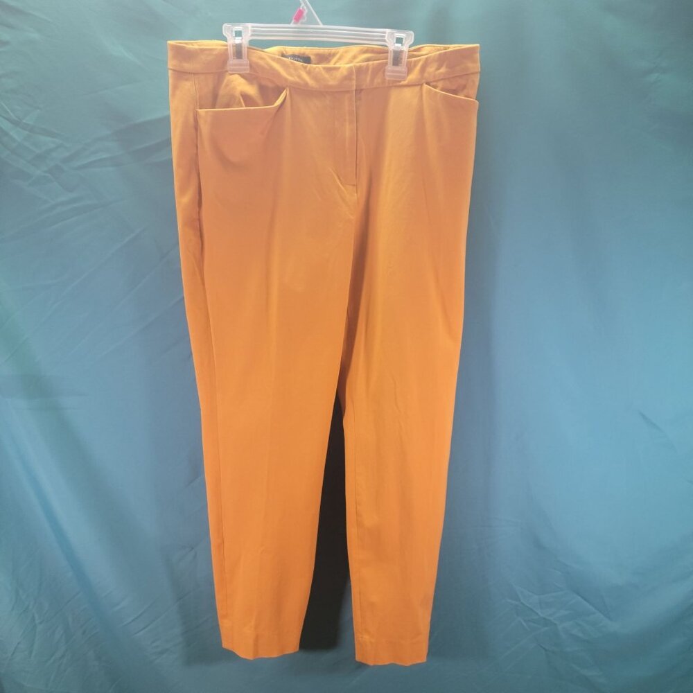 Halogen Womens Mustard Yellow Pants Size 12